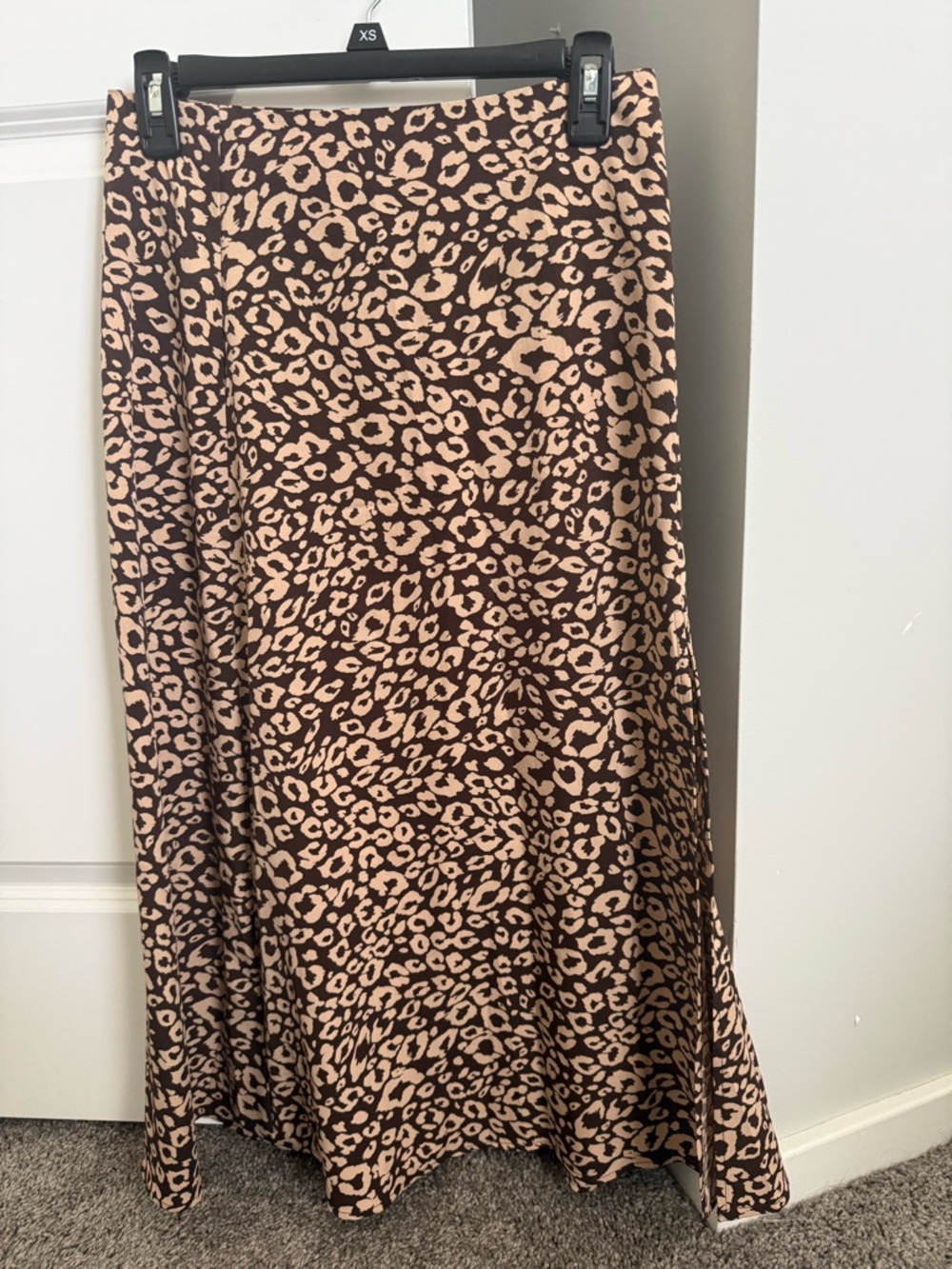 Leopard Print Brown and Beige A-Line Skirt
